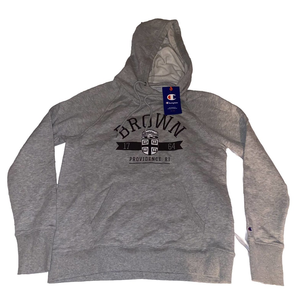 Brown University Hoodie Sweatshirt Men's Size Medium Long‎ Sleeve Gray NWT